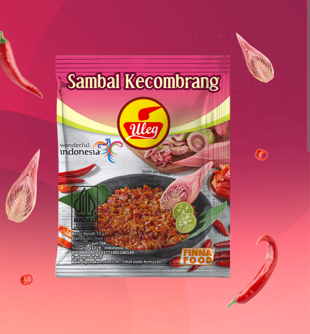 Uleg Sambal Kecombrang 10x18gr. سامبال الزنجبيل من أوليج، 10 × 18 جرام