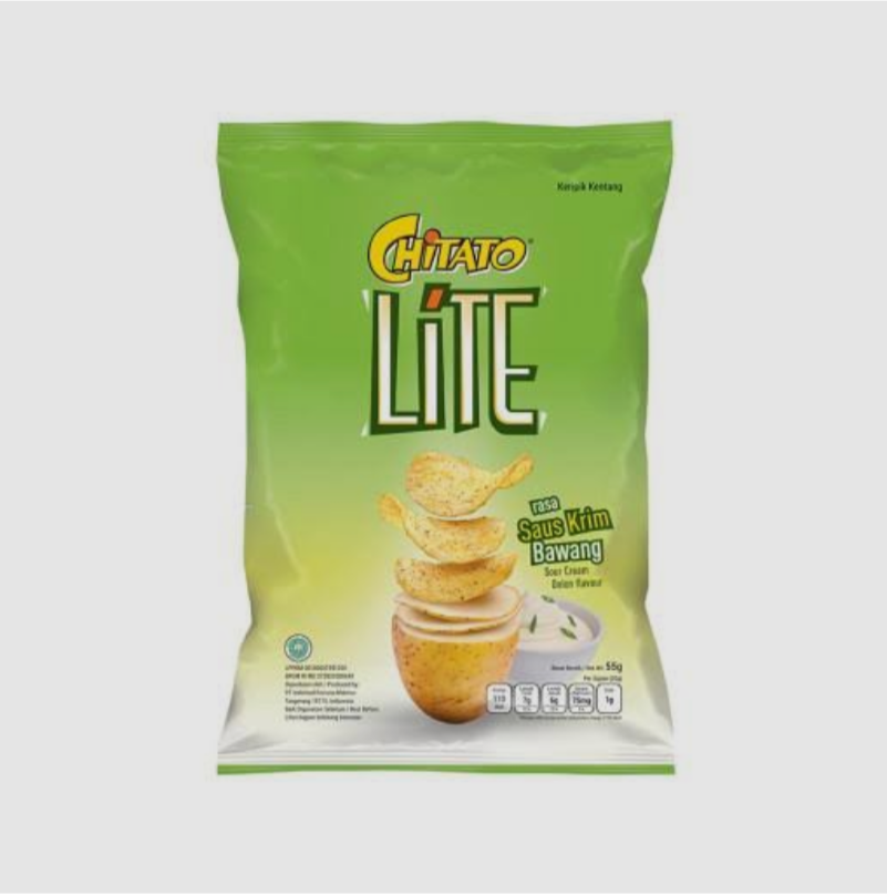 Chitato Lite Sour Cream 65gr. شيتاتو لايت بنكهة القشدة الحامضة 65 غرام
