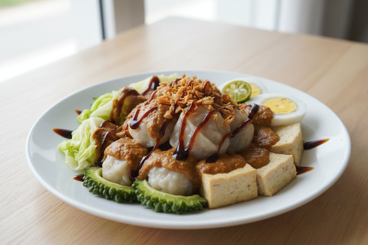 Maha Siomay Ikan 1portion. حصة واحدة من سمك سيوميه ماها