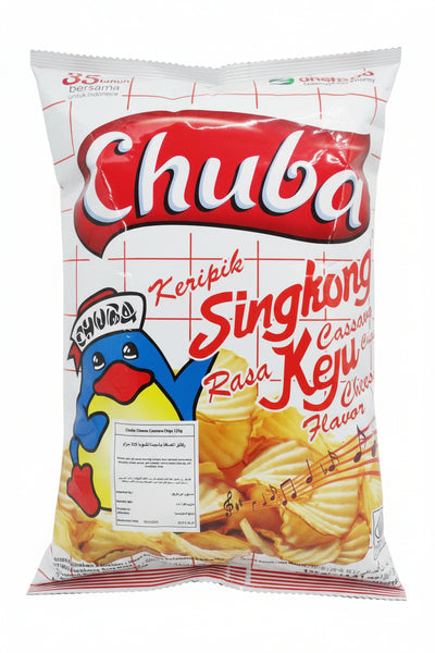 Chuba Keripik Singkong Cassava Chips Cheese/Keju Flvr 125g. رقائق الكاسافا تشوبا بنكهة الجبن 125 غرام