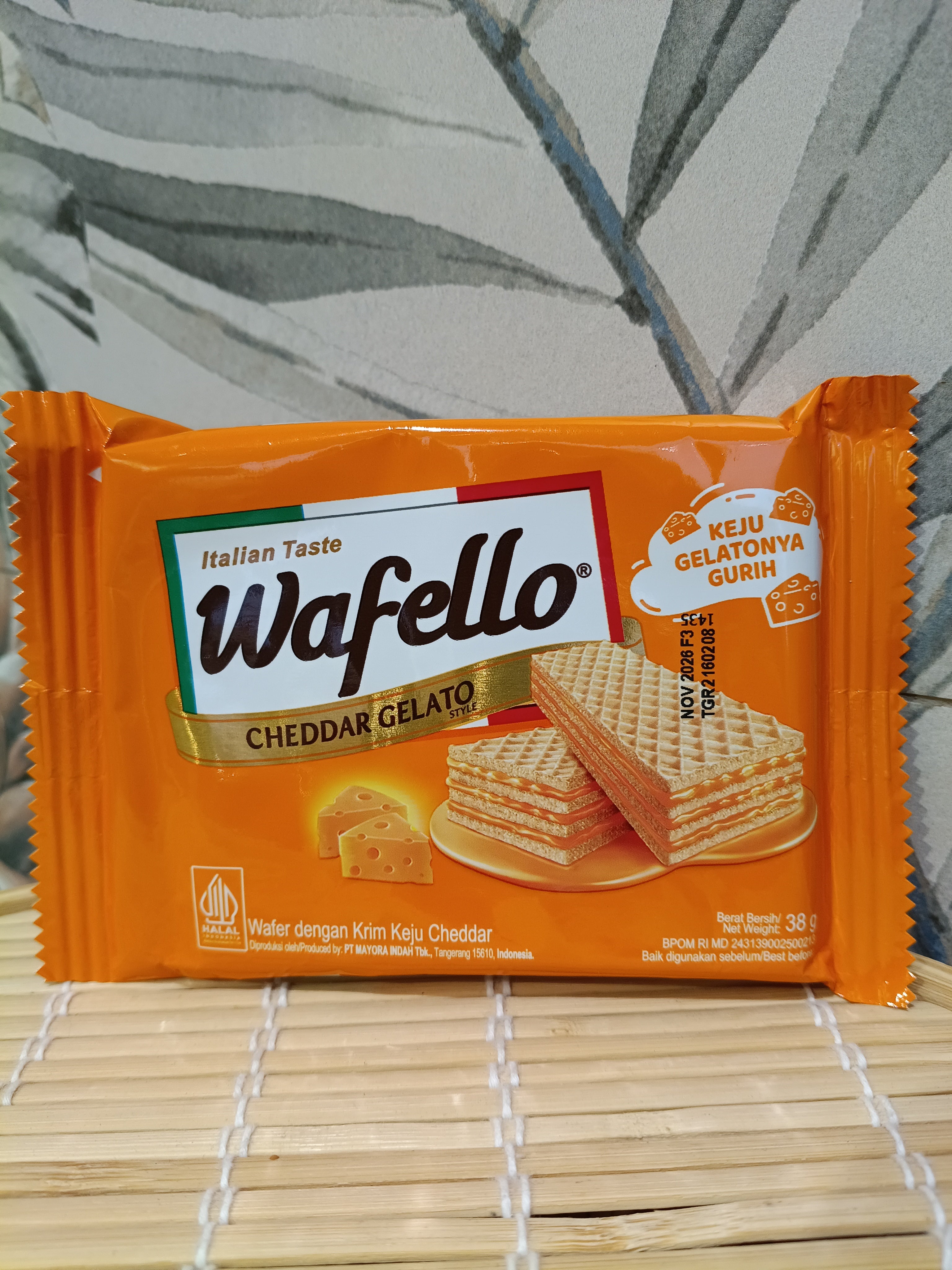 Wafello Wafer Cheddar Gelato 38gr. آيس كريم وافيلو بالجبنة الشيدر 38 غرام